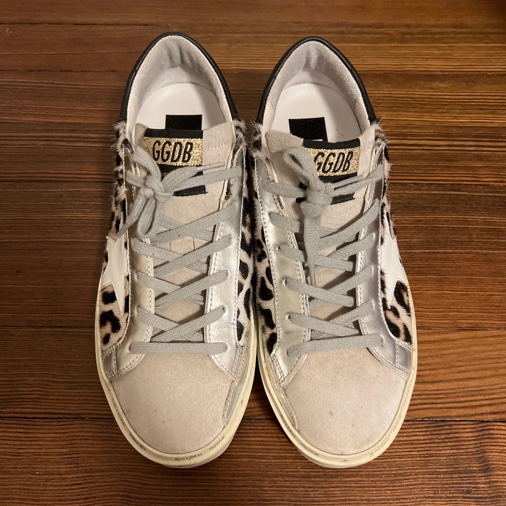 Golden goose cheetah print sneakers